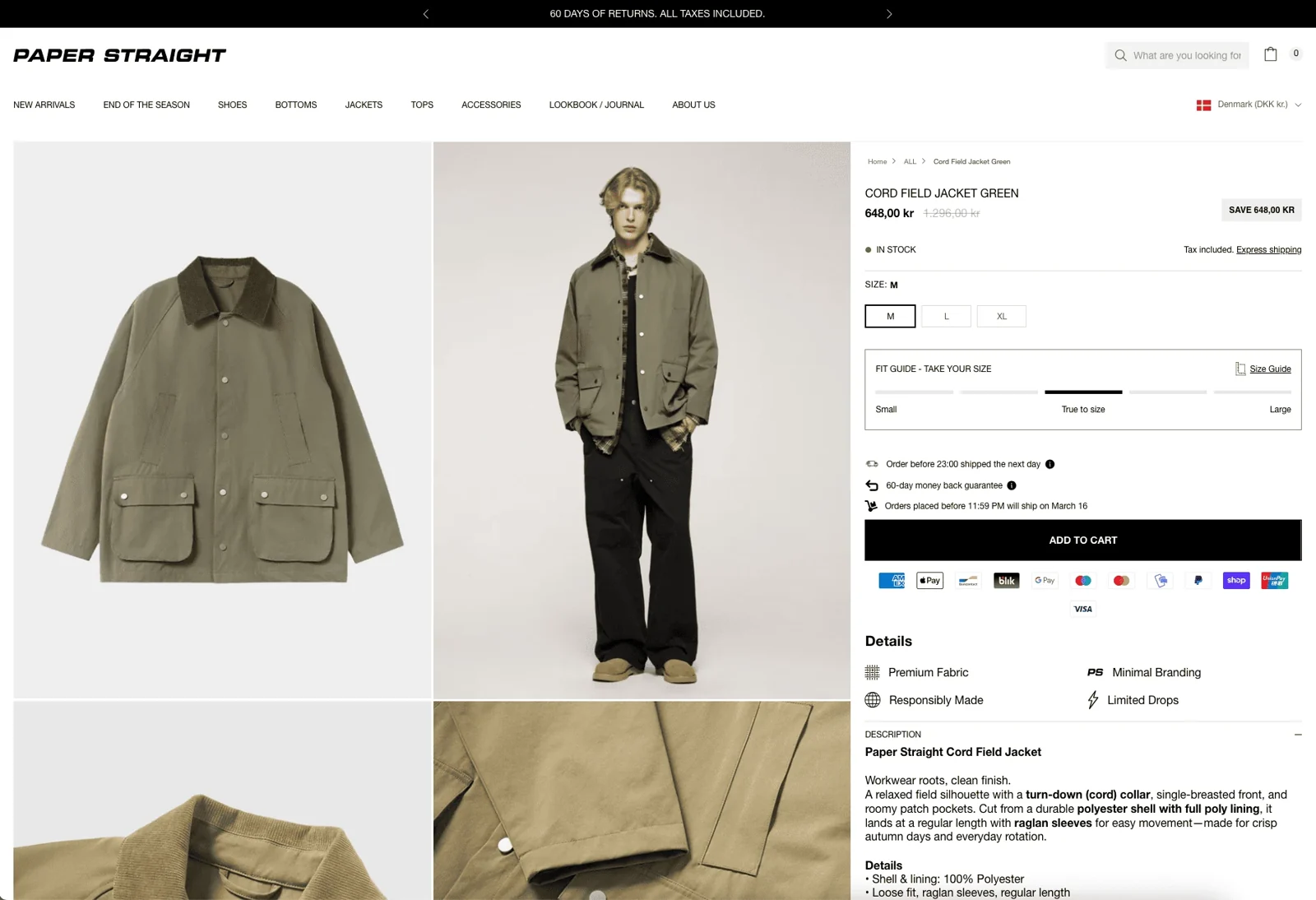 Paper Straight product page