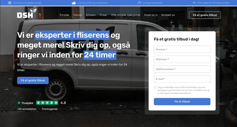 Din Service Hjælp — original project image